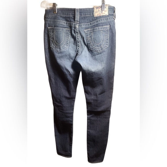 True Religion legging basic all over natural stretch trendy blue denim jeans 28 - Picture 3 of 5